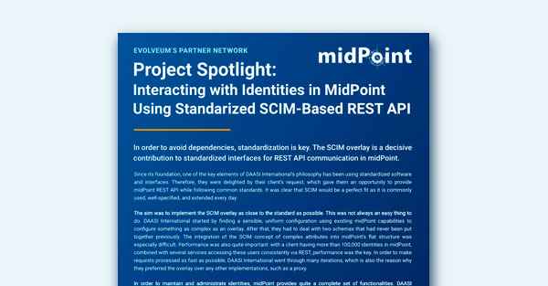 Project Spotlight: Interacting with Identities in MidPoint Using Standarized SCIM-Based REST API